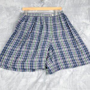 Lauren Ralph Lauren Shorts Women's 14 Linen Plaid Linen